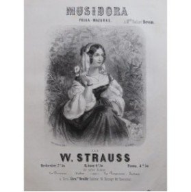 STRAUSS W. Musidora Piano ca1880