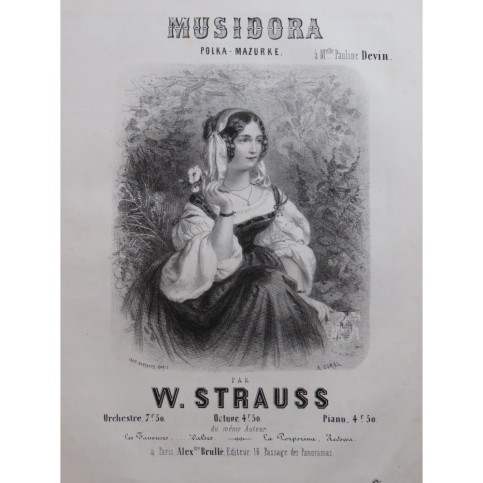 STRAUSS W. Musidora Piano ca1880