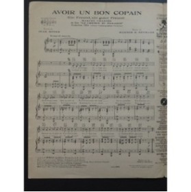 HEYMANN Werner R. Avoir un bon Copain Chant Piano 1930