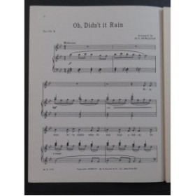 BURLEIGH H. T. Oh, Didn't it Rain Chant Piano 1919