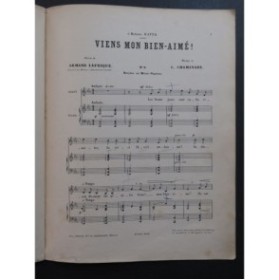 CHAMINADE Cécile Viens, Mon Bien-Aimé ! Chant Piano ca1895
