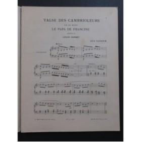 VASSEUR Eugène Valse des Cambrioleurs Piano 1897