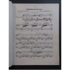SCHULHOFF Jules Carnaval de Venise Piano ca1850