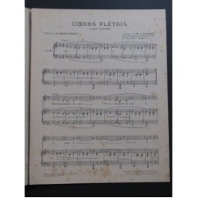 PAANS W. J. Coeurs Flétris Chant Piano 1909