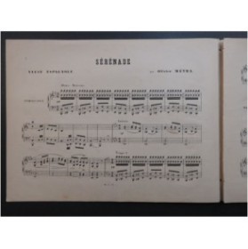 MÉTRA Olivier La Sérénade Piano XIXe siècle