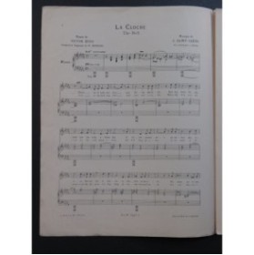 SAINT-SAËNS Camille La Cloche Chant Piano ca1890