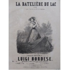 BORDESE Luigi La Batelière du Lac Chant Piano ca1860