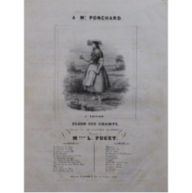 PUGET Loïsa Fleur des Champs Chant Piano 1839