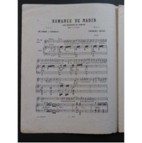 BIZET Georges Romance de Nadir Chant Piano XIXe