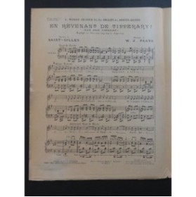 PAANS W. J. En Revenant de Tipperary Chant Piano 1915