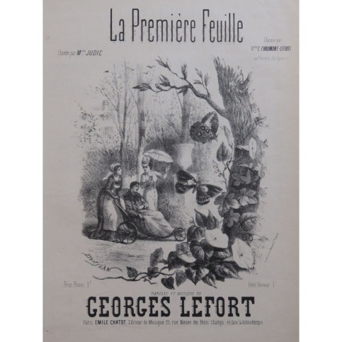 LEFORT Georges La Première Feuille Chant Piano XIXe