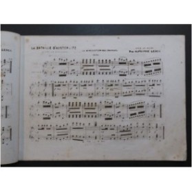 LEDUC Alphonse La Bataille D'Austerlitz Piano 4 Mains ca1850