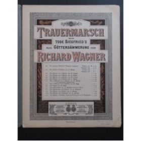WAGNER Richard Trauermarsch Piano 4 mains ca1880