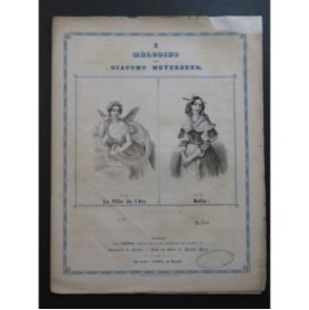 MEYERBEER G. Nella Chansonnette Chant Piano ca1840