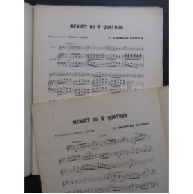 DANCLA Charles Menuet du 6e Quatuor Violon Piano 1887