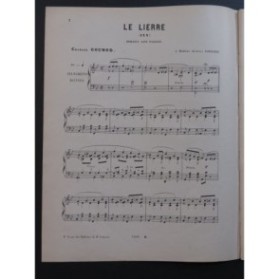 GOUNOD Charles Le Lierre Romance sans Paroles Piano ca1875