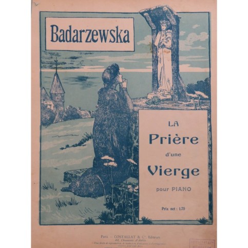 BADARZEWSKA Tékla La Prière d'une Vierge Piano ca1915