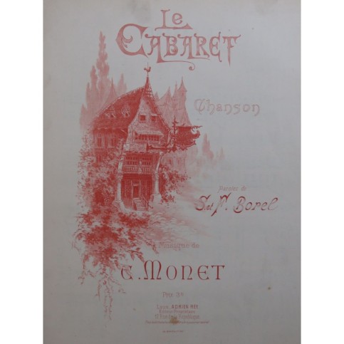 MONET C. Le Cabaret Chant Piano XIXe siècle