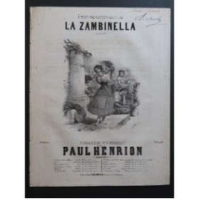 HENRION Paul La Zambinella Chant Piano 1847