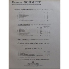 SCHMITT Florent Valse Sentimentale Piano 1913