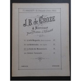 DE CROZE J. B. La Ronde des Moissonneurs Piano Violon