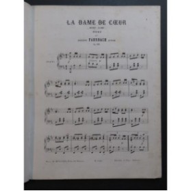 FAHRBACH Philippe La Dame de Cœur Polka Piano ca1880