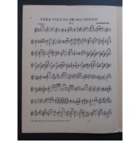 SOR Ferdinand Tres Piezas de Sociedad No 2 Guitare 1954