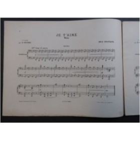 WALDTEUFEL Émile Je t'aime Suite de Valses Piano 4 Mains ca1885