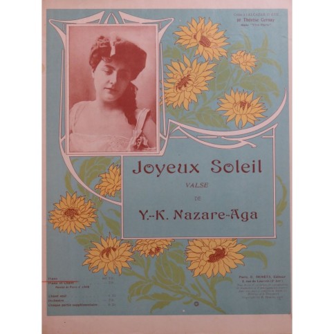 NAZARE-AGA Y.-K. Joyeux Soleil Valse Piano 1906