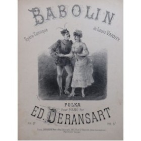 DERANSART Edouard Babolin Polka Piano ca1885