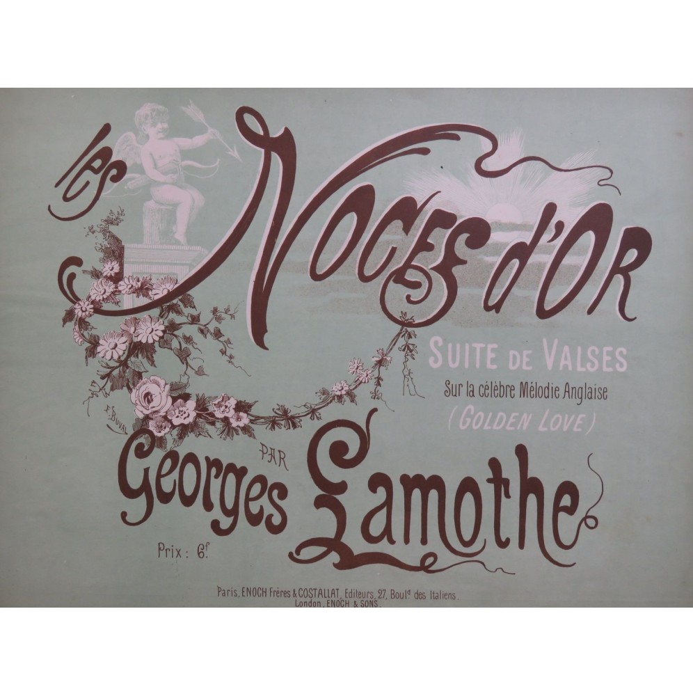 LAMOTHE Georges Les Noces d'Or Piano 1883
