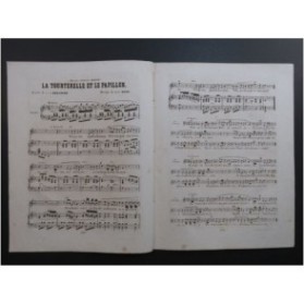 BRUN Henri La Tourterelle et le Papillon Chant Piano ca1850