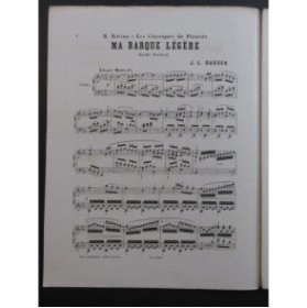 DUSSEK J. L. Ma Barque Légère Piano ca1880