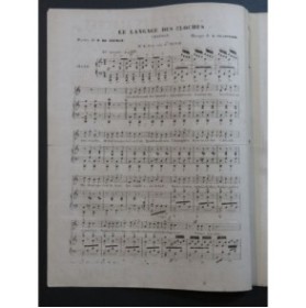 CLAPISSON Louis Le langage des cloches Chant Piano ca1850