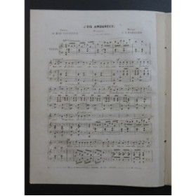 MARQUERIE A. J'sis Amoureux Chant Piano ca1840