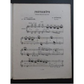 LEYBACH J. Freyschutz Fantaisie Piano 4 Mains ca1876