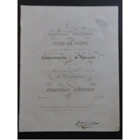 HÜNTEN François Fantaisie Brillante Piano ca1835