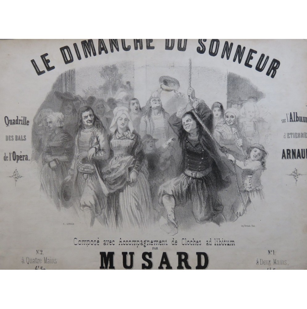 MUSARD Le Dimanche du Sonneur Quadrille Piano ca1845