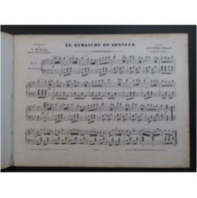 MUSARD Le Dimanche du Sonneur Quadrille Piano ca1845