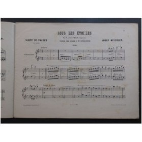 MEISSLER Josef Sous les Étoiles Valse Piano 4 Mains ca1883