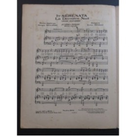 TOSELLI Enrico La Dernière Nuit 2ème Sérénata Chant Piano 1922