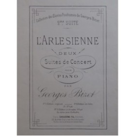 BIZET Georges L'Arlésienne Suite No 2 Piano 4 mains ca1880