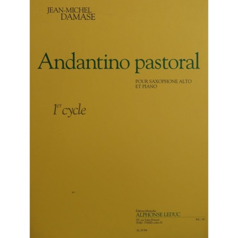 DAMASE Jean-Michel Andantino Saxophone alto Piano 2004