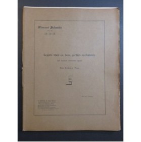 SCHMITT Florent Sonate Libre en deux parties enchaînées Violon Piano 1920