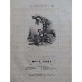 PUGET Loïsa La Sérénade du Pâtre Chant Piano ca1840