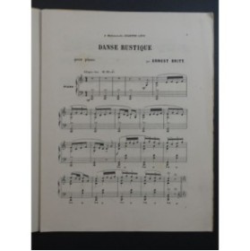 BRITT Ernest Danse Rustique Piano XIXe siècle