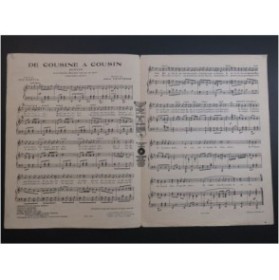 CHANTRIER Albert De Cousine A Cousin Chant Piano 1925