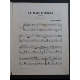 DESSAUX Louis La Belle Viennoise Piano ca1880