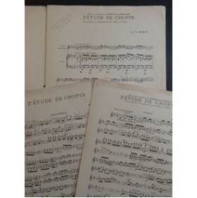 CHOPIN Frédéric Étude No 3 Piano Violon ou Violoncelle 1939