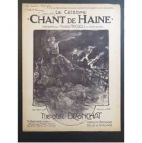 DRONCHAT Théophile Chant de Haine ! Chant Piano Dédicace 1918